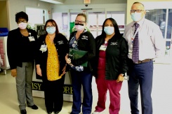 Marilyn Smith, CNO; Chasity Gipson, RN; Mandi Porter, LPN; Maria Serna, LPN; and Rich Ellis, CEO